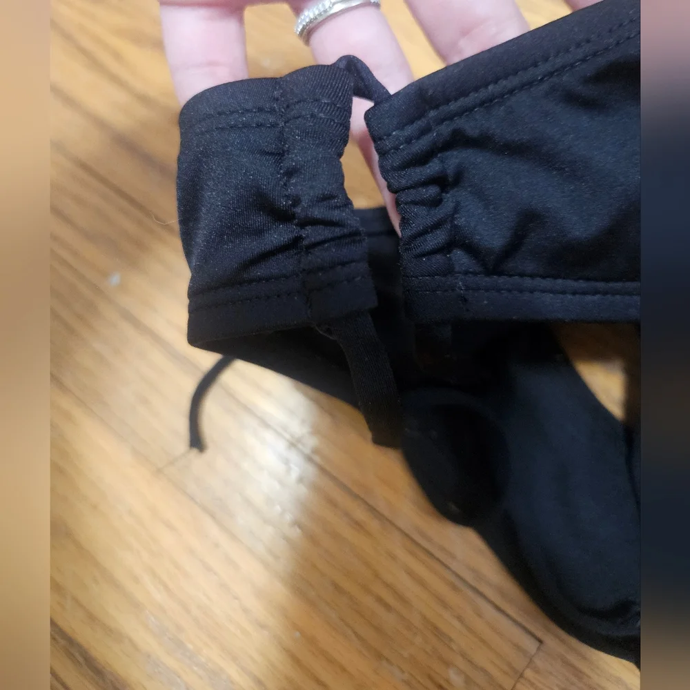 Kona Sol Black Bikini Bottom with Side Ties Size Small - Picture 8 of 10